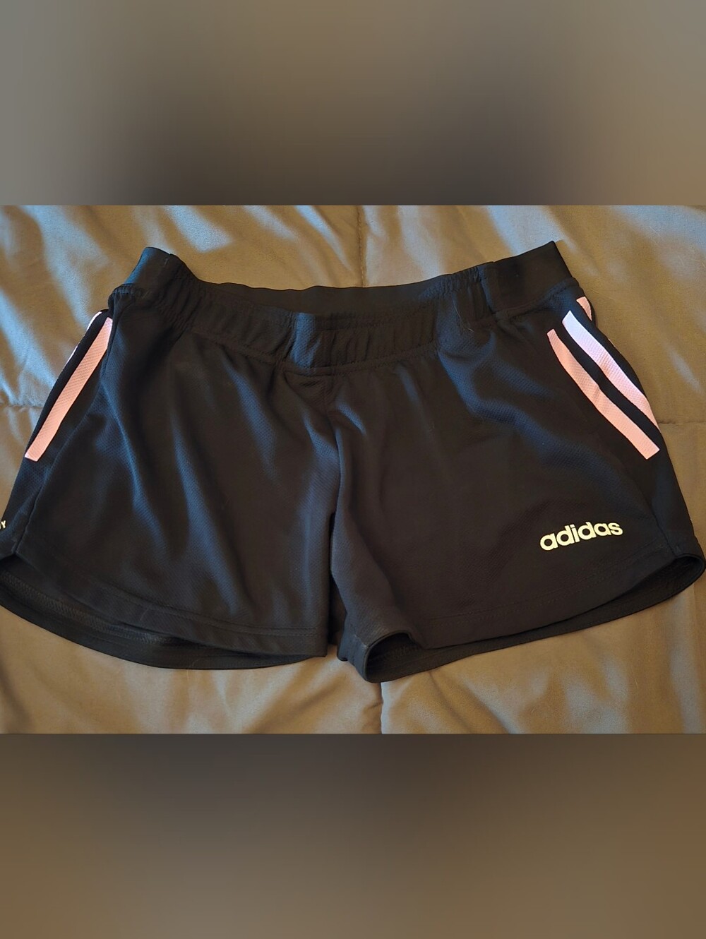 Adidas Women's Black Shorts with Pink Stripes Xsmall MAKE A REASONABLE OFFER.